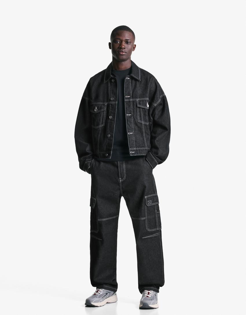 Denim trucker jacket